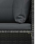 vidaXL Canapé de jardin avec coussins Gris Résine tressée