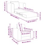 vidaXL Canapé-Lit Taupe 98 x 71 x 83 cm tissu