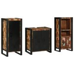 vidaXL Ensemble de mobilier de salle de bain avec étagère avec stockage avec porte 3 Pièces