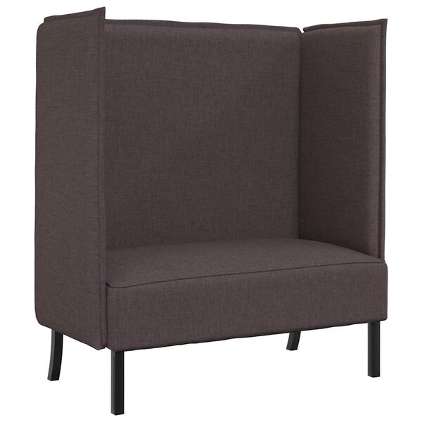 vidaXL Canapé à Haut Dossier Marron foncé 109 x 56 x 121 cm tissu