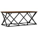 vidaXL Table basse chêne marron 100x49x40 cm bois d'ingénierie