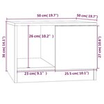 Vidaxl table basse blanc 50x50x36 cm bois d'ingénierie
