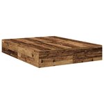 vidaXL Cadre de lit avec rangement Bois Ancien 150 x 200 cm