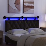 vidaXL Tête de lit suspendue Noir Velours