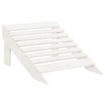 vidaXL Chaise de jardin avec pouf Bois Blanc