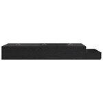 vidaXL Cadre de lit avec rangement Chêne noir 236.5 x 80 x 31.5 cm