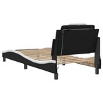 vidaXL Cadre de lit avec LED sans matelas noir et blanc 90x200 cm