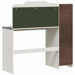 vidaXL Bureau tableau noir Blanc et gris 120 x 45 x 118.5 cm