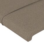 vidaXL Tête de lit avec oreilles Taupe 147x23x78/88 cm Tissu