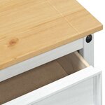 vidaXL Table console avec tiroir Blanc 73 x 35 x 73 cm Pin massif