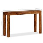 vidaXL Table console Bois massif 120x35x75 cm
