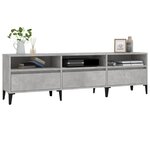 vidaXL Meuble TV gris béton 150x30x44 5 cm bois d'ingénierie