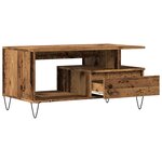 vidaXL Table basse vieux bois 90x49x45 cm bois d'ingénierie