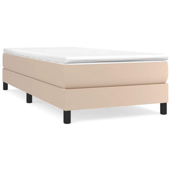 vidaXL Cadre de lit Cappuccino 90x200 cm Similicuir