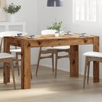 vidaXL Table à manger vieux bois 140x74 5x76 cm bois d'ingénierie