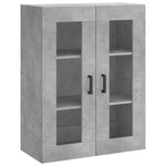 vidaXL Buffet haut Gris béton 69 5x34x180 cm Bois d'ingénierie