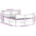 vidaXL Cadre de lit avec tête de lit blanc 140x200 cm bois pin massif