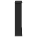 VidaXL Cadre de cheminée noir 75x20x87 5 cm bois d'ingénierie