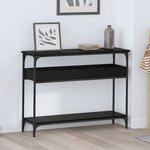 vidaXL Table console Chêne noir 100 x 29 x 75 cm Bois d'ingénierie