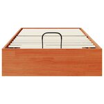 vidaXL Cadre de lit ottoman avec rangement Brun Ciré 90 x 200 cm