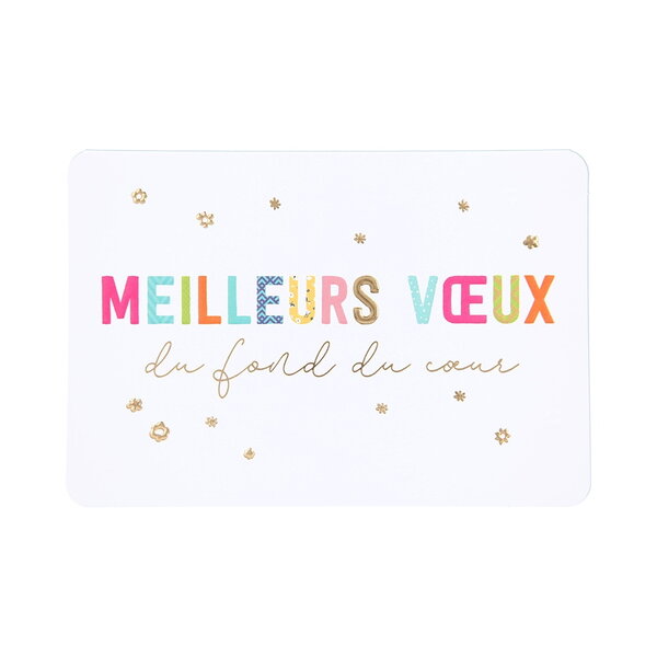 Carte de voeux - amour / amitié - meilleurs voeux du fond du coeur