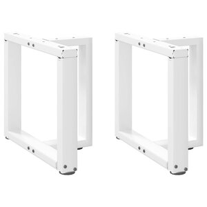 vidaXL Pieds de table basse en T  2 pièces  blanc  50 x 25 x (42-43) cm  acier