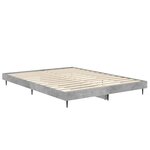 vidaXL Cadre de lit sans matelas gris béton 135x190 cm