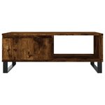 vidaXL Table basse chêne fumé 90x60x35 cm bois d'ingénierie