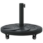 vidaXL Pied de parasol 15.35 kg Noir Fer Circulaire