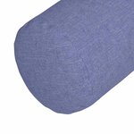 vidaXL Coussins d'accent 2 Pièces Bleu denim Ø 15 x 40 cm tissu