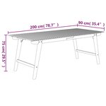 vidaXL Table de jardin 200x90x75 cm Bois d'acacia solide