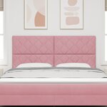vidaXL Tête de Lit LED Rose Ensemble de 3 Rose Housse 180 cm USB-C