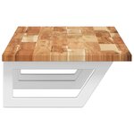 vidaXL Étagère de vasque murale acier et bois massif d'acacia