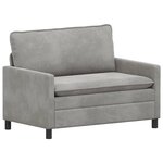 vidaXL Canapé Gris clair 126 x 81 x 87 5 cm Velours