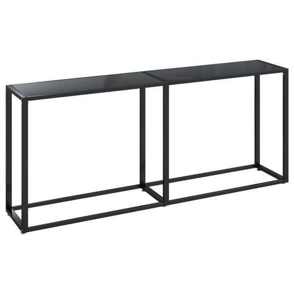 vidaXL Table console Noir 180x35x75 5 cm Verre trempé