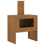 vidaXL Braise Marron 60 x 40 x 96 cm Acier Corten
