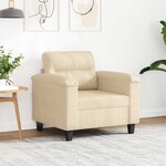 vidaXL Chaise de canapé crème 60 cm tissu microfibre