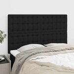 vidaXL Têtes de lit 4 Pièces Noir 72x5x78/88 cm Tissu