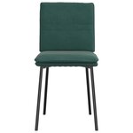 vidaXL Chaises à manger lot de 6 vert foncé velours