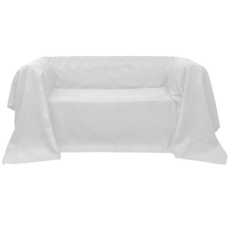 Vidaxl housse de canapé micro-suède crème 270x350 cm