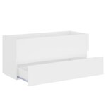 vidaXL Armoire d'évier avec lavabo intégré Blanc Aggloméré