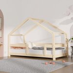 Lit cabane enfant LUCKY 80 x 160 bois naturel