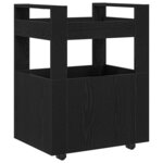 vidaXL Chariot de cuisine Chêne noir 60 x 45 x 80 cm Bois d'ingénierie