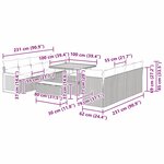 vidaXL Ensemble de Sofa de Jardin 11 Pièces avec Coussins Rattan Poly Noir Acacia