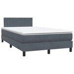 vidaXL Sommier à lattes de lit et matelas gris foncé 120x220cm velours
