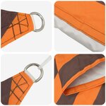 vidaXL Voile d'ombre Orange et marron 3 5 x 3 5 x 4 9 m
