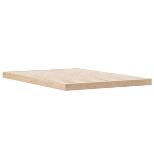 vidaXL Cadre de lit surélevé Naturel 140 x 220 cm Bois de pin massif