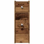 vidaXL Armoire de salle de bain étroite avec roulettes vieux bois