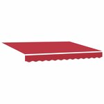 vidaXL Auvent Rétractable Rouge 350x200 cm tissu