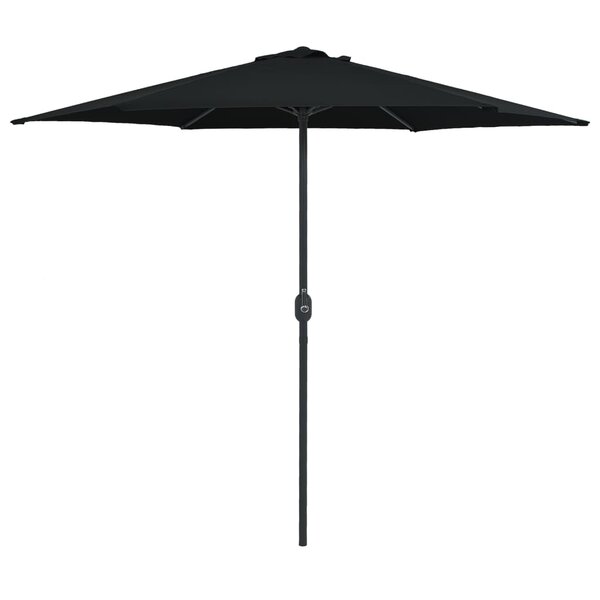 vidaXL Parasol de jardin et mât en aluminium 270x246 cm Noir